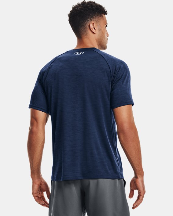 Men's UA Velocity Short Sleeve, Blue, pdpMainDesktop image number 1